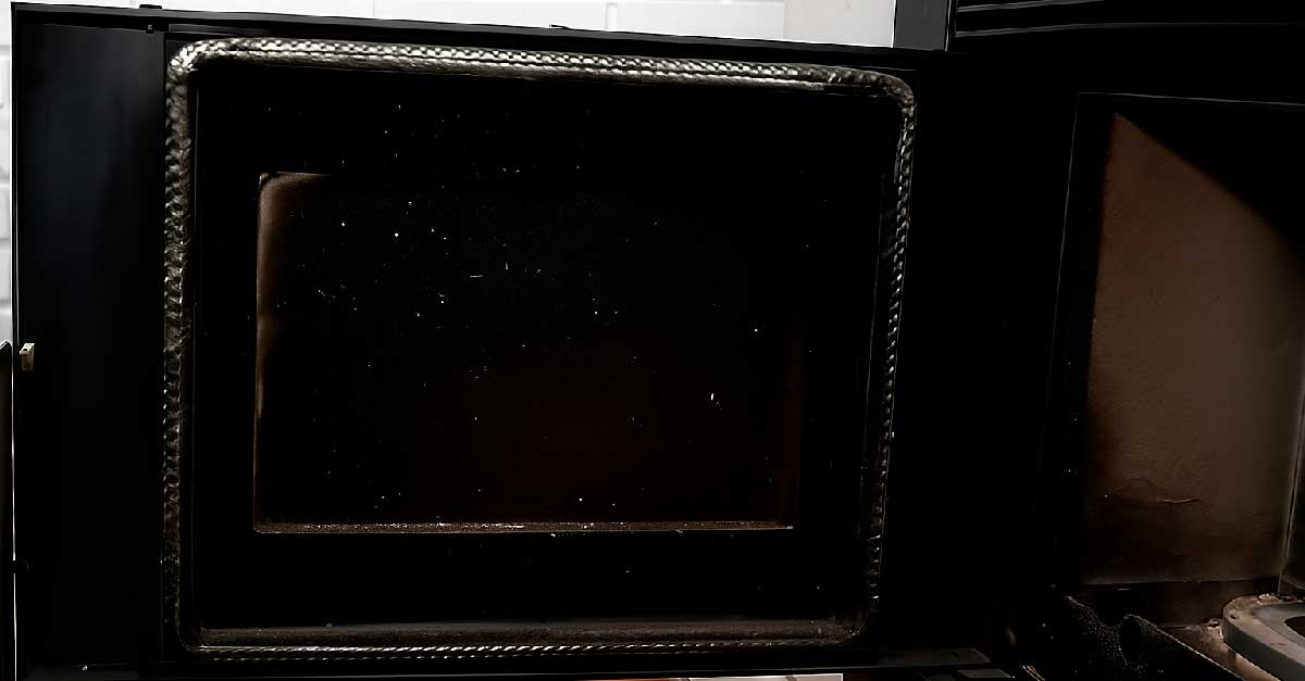 porte ouverte poêle à bûches ou granulés